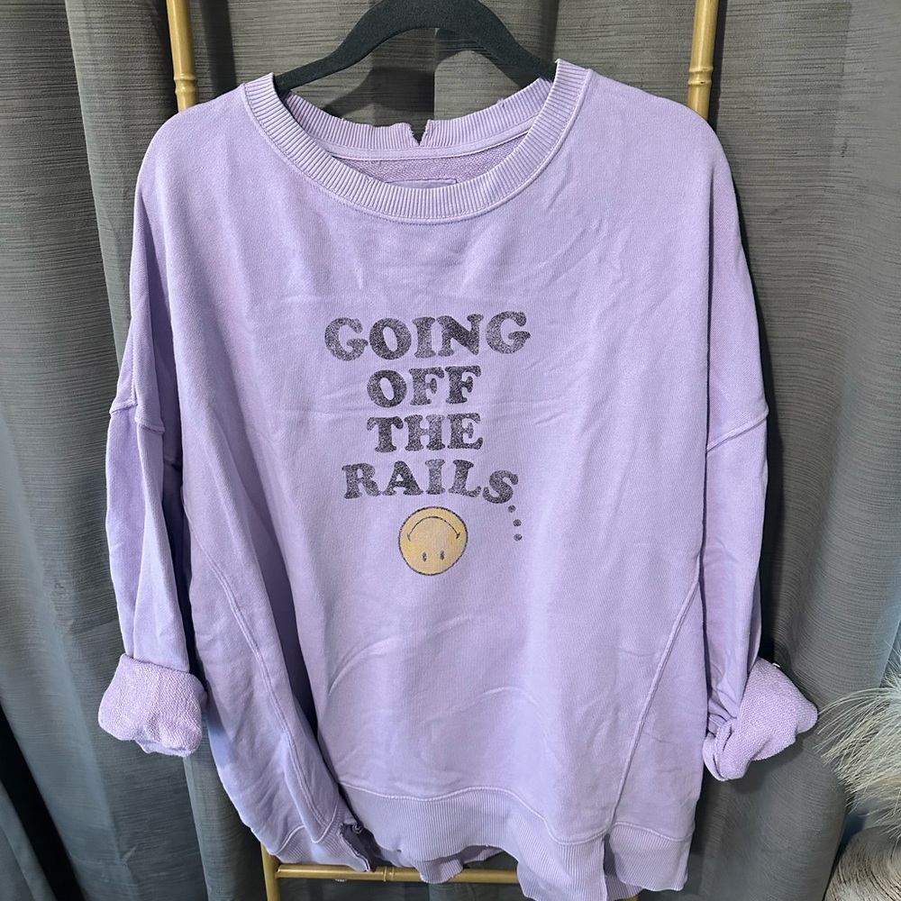 Aerie Lavender Graphic Sweatshirt